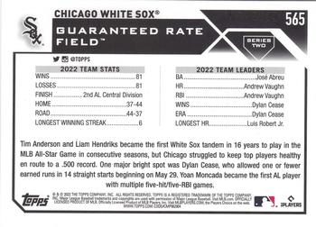 2023 Topps - Gold #565 Chicago White Sox Back