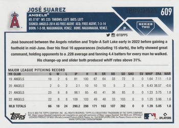 2023 Topps - Gold #609 Jose Suarez Back