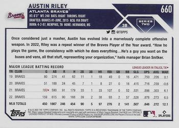 2023 Topps - Gold #660 Austin Riley Back