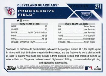 2023 Topps - Green Foil #271 Cleveland Guardians Back