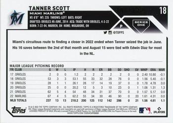 2023 Topps - Red Foil #18 Tanner Scott Back