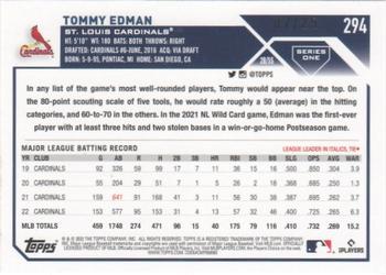 2023 Topps - Memorial Day Camo #294 Tommy Edman Back