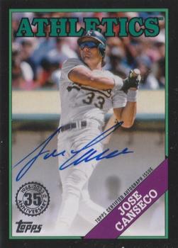 2023 Topps - 1988 Topps Baseball 35th Anniversary Autographs Black (Series One) #88BA-JCA Jose Canseco Front