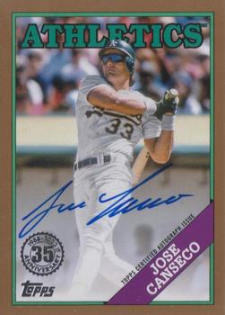 2023 Topps - 1988 Topps Baseball 35th Anniversary Autographs Gold (Series One) #88BA-JCA Jose Canseco Front