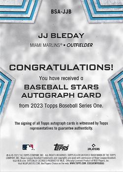 2023 Topps - Baseball Stars Autographs (Series One) #BSA-JJB JJ Bleday Back