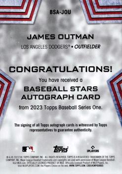 2023 Topps - Baseball Stars Autographs (Series One) #BSA-JOU James Outman Back