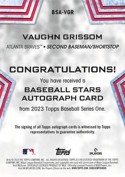 2023 Topps - Baseball Stars Autographs (Series One) #BSA-VGR Vaughn Grissom Back