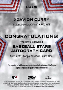 2023 Topps - Baseball Stars Autographs (Series One) #BSA-XZC Xzavion Curry Back