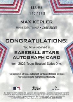 2023 Topps - Baseball Stars Autographs Black (Series One) #BSA-MK Max Kepler Back