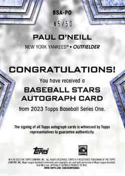 2023 Topps - Baseball Stars Autographs Gold (Series One) #BSA-PO Paul O'Neill Back