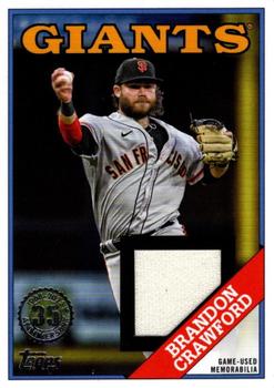 2023 Topps - 1988 Topps Baseball 35th Anniversary Relics (Series One) #88R-BC Brandon Crawford Front