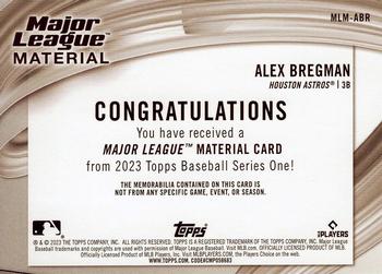 2023 Topps - Major League Material Relics (Series One) #MLM-ABR Alex Bregman Back