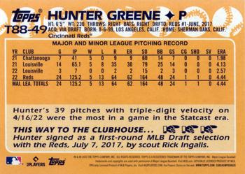 2023 Topps - 1988 Topps Baseball 35th Anniversary (Series One) #T88-49 Hunter Greene Back