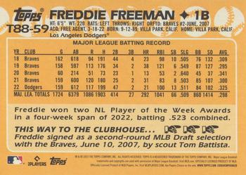 2023 Topps - 1988 Topps Baseball 35th Anniversary (Series One) #T88-59 Freddie Freeman Back