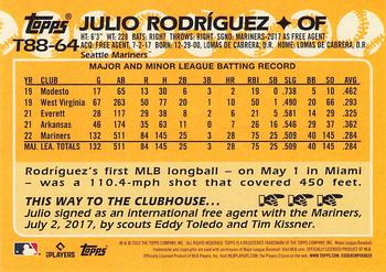 2023 Topps - 1988 Topps Baseball 35th Anniversary (Series One) #T88-64 Julio Rodríguez Back