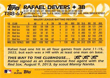 2023 Topps - 1988 Topps Baseball 35th Anniversary (Series One) #T88-67 Rafael Devers Back
