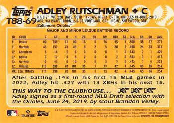2023 Topps - 1988 Topps Baseball 35th Anniversary (Series One) #T88-69 Adley Rutschman Back