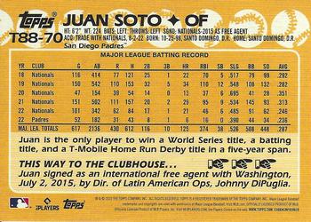 2023 Topps - 1988 Topps Baseball 35th Anniversary (Series One) #T88-70 Juan Soto Back