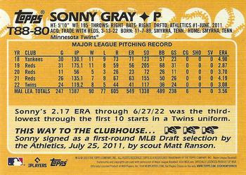2023 Topps - 1988 Topps Baseball 35th Anniversary (Series One) #T88-80 Sonny Gray Back