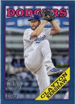 2023 Topps - 1988 Topps Baseball 35th Anniversary Blue (Series One) #T88-21 Clayton Kershaw Front