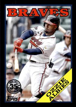 2023 Topps - 1988 Topps Baseball 35th Anniversary Black (Series One) #T88-63 Ozzie Albies Front