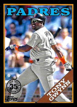 2023 Topps - 1988 Topps Baseball 35th Anniversary Black (Series One) #T88-87 Tony Gwynn Front