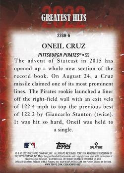 2023 Topps - 2022 Greatest Hits #22GH-6 Oneil Cruz Back