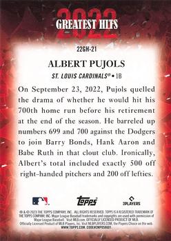 2023 Topps - 2022 Greatest Hits #22GH-21 Albert Pujols Back