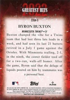 2023 Topps - 2022 Greatest Hits Blue #22GH-5 Byron Buxton Back