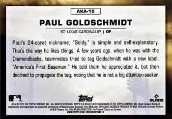 2023 Topps - AKA #AKA-10 Paul Goldschmidt Back
