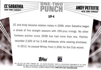 2023 Topps - One-Two Punch Blue #12P-4 CC Sabathia / Andy Pettitte Back