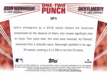 2023 Topps - One-Two Punch Blue #12P-5 Adam Wainwright / Jack Flaherty Back