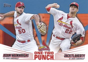 2023 Topps - One-Two Punch Blue #12P-5 Adam Wainwright / Jack Flaherty Front