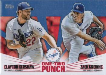 2023 Topps - One-Two Punch Blue #12P-19 Clayton Kershaw / Zack Greinke Front