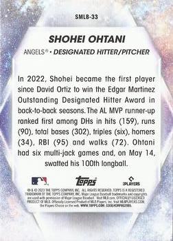 2023 Topps - Stars of MLB #SMLB-33 Shohei Ohtani Back