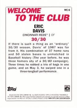 2023 Topps - Welcome to the Club Black #WC-6 Eric Davis Back