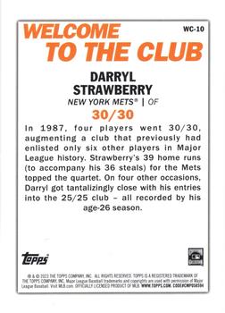 2023 Topps - Welcome to the Club Black #WC-10 Darryl Strawberry Back