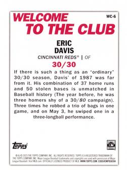 2023 Topps - Welcome to the Club Gold #WC-6 Eric Davis Back