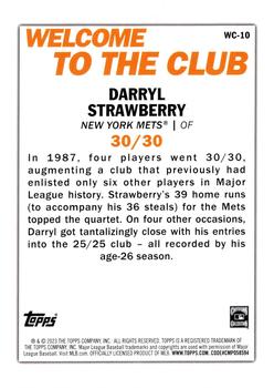 2023 Topps - Welcome to the Club Gold #WC-10 Darryl Strawberry Back