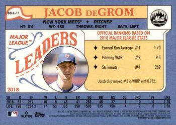 2023 Topps - 1988 Topps League Leaders Oversized Box Toppers #88LL-11 Jacob deGrom Back