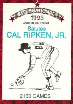 1995 Anaheim International Expo Baseball's Ironmen #2 Cal Ripken, Jr. Front