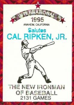 1995 Anaheim International Expo Baseball's Ironmen #3 Cal Ripken, Jr. Front
