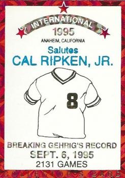 1995 Anaheim International Expo Baseball's Ironmen #4 Cal Ripken, Jr. Front