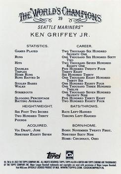 2022 Topps Allen & Ginter Chrome #39 Ken Griffey Jr. Back
