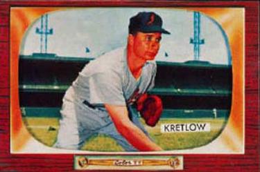 1955 Bowman #108 Lou Kretlow Front