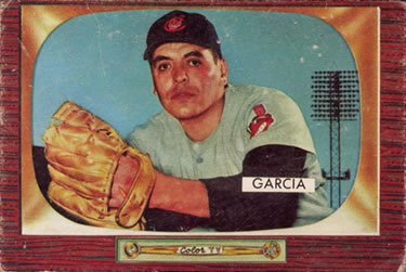 1955 Bowman #128 Mike Garcia Front