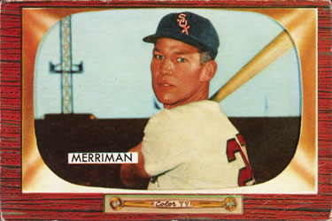 1955 Bowman #135 Lloyd Merriman Front