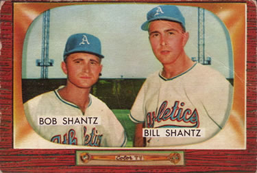 1955 Bowman #139 Bobby Shantz / Billy Shantz Front