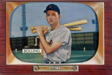 1955 Bowman #204 Frank Bolling Front