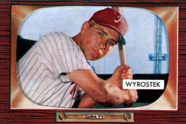 1955 Bowman #237 Johnny Wyrostek Front